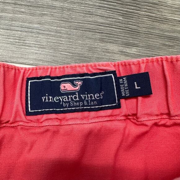 Vineyard Vines Coral Pink Boys L Jetty Stretch Whale Logo Beach Coastal‎ Shorts - Picture 4 of 12